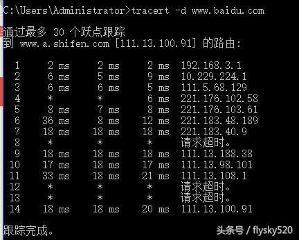 windows下常用网络诊断命令